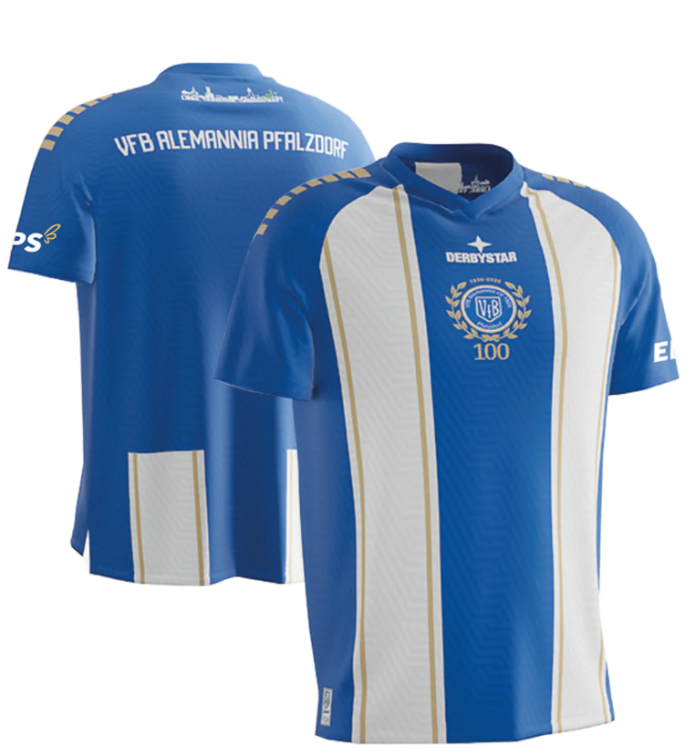 Jubilaeumstrikot blau weiss 2026