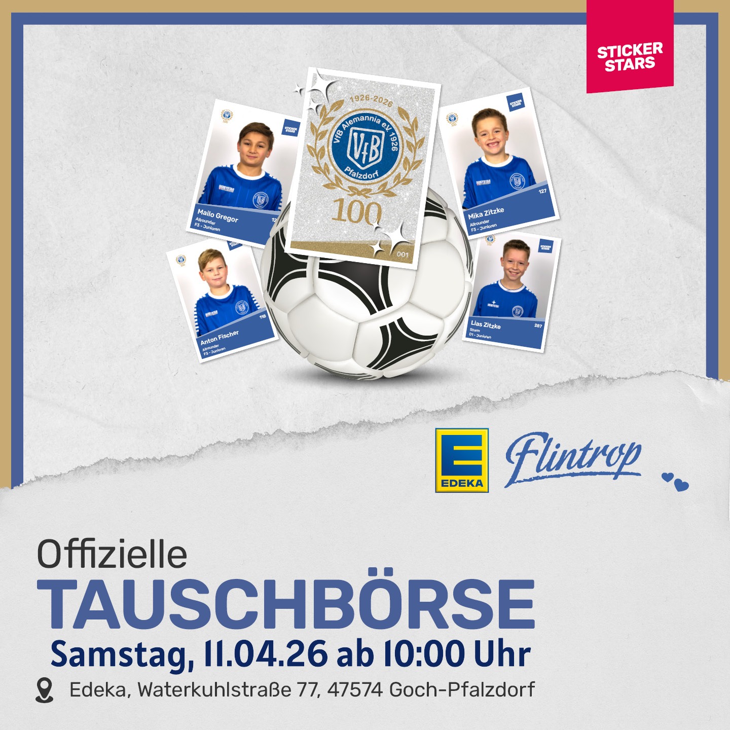 StickerStars Tauschboerse bei Edeka 11.04.2026